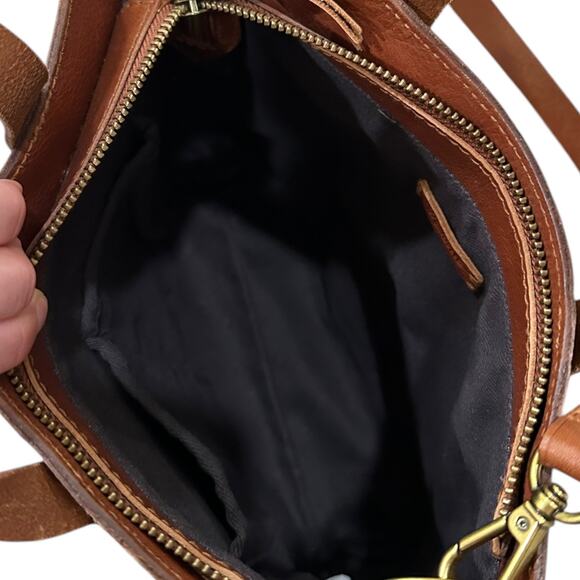 Madewell Zip-Top Transport Crossbody In Printed Calf Hair - Picture 11 of 11